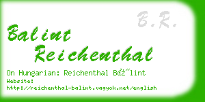 balint reichenthal business card